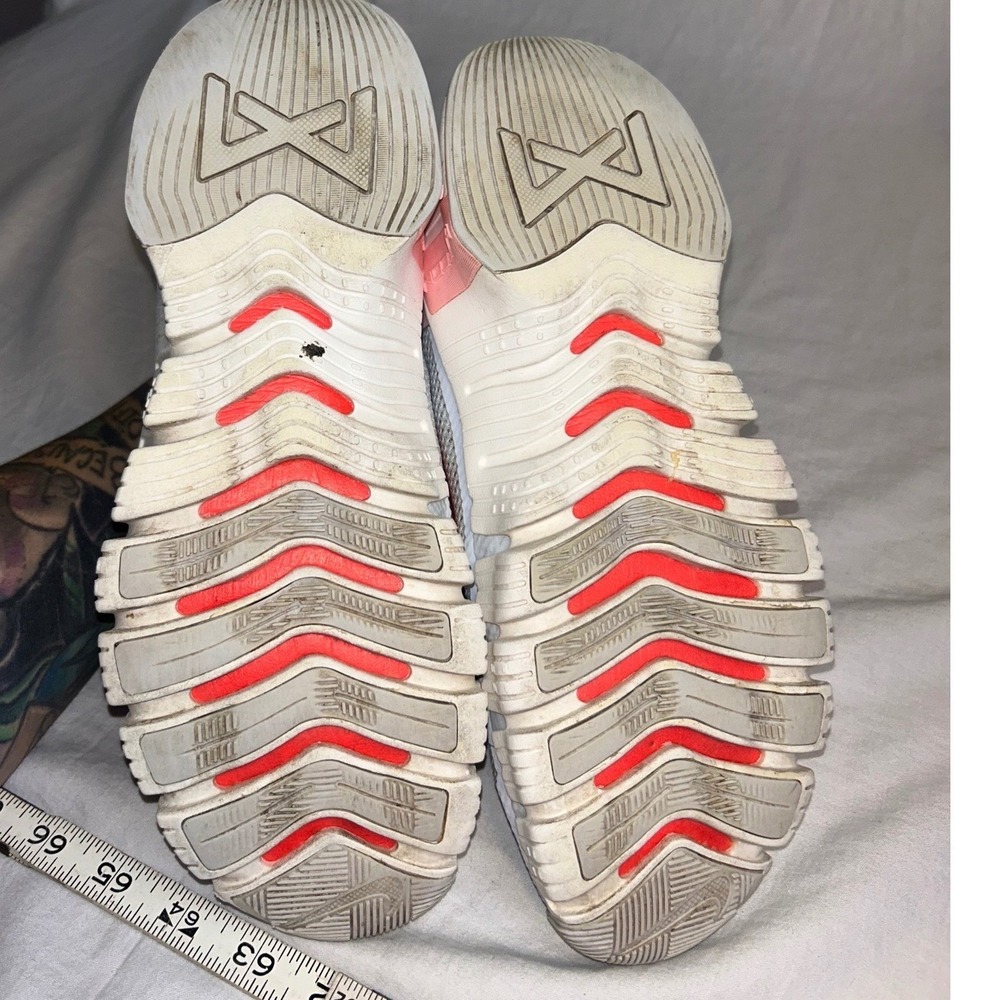 Nike Metcon Women 9 Cross Training Shoes Grey Silver Red CrossFit Sporty Workout - Picture 9 of 17